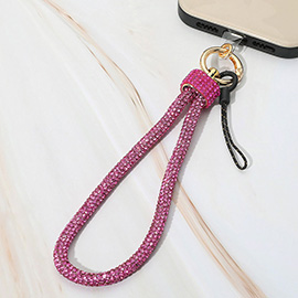 Bling Studded Phone Strap Keychain / Bag Charm