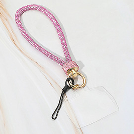 Bling Studded Phone Strap Keychain / Bag Charm