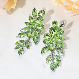 Crystal Marquise Dangle Evening Earrings