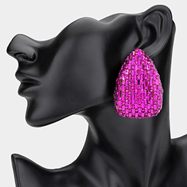 Bold Glam Rhinestone Embellished Teardrop Earrings