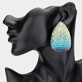 Bold Glam Rhinestone Embellished Teardrop Earrings