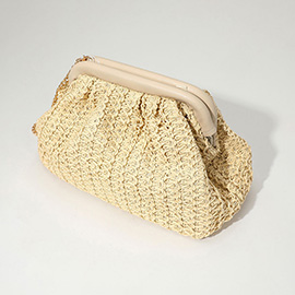 Woven Raffia Clutch Purse Bag / Crossbody Bag