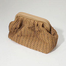 Woven Raffia Clutch Purse Bag / Crossbody Bag