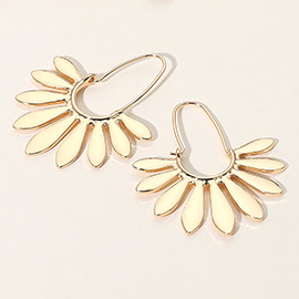 Metal Fan Hoop Earrings