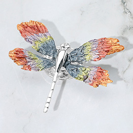 Colored Metal Dragonfly Magnetic Brooch