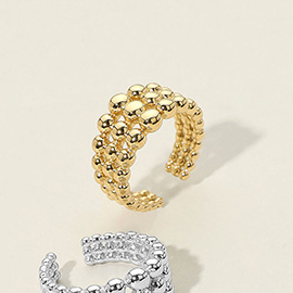 SECRET BOX_Stainless Steel Bubble Adjustable Ring