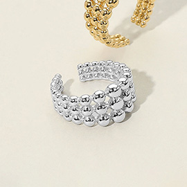 SECRET BOX_Stainless Steel Bubble Adjustable Ring