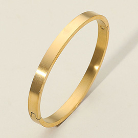 SECRET BOX_Stainless Steel Hinged Bangle Bracelet