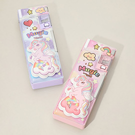 Kids Multi Compartment Unicorn Pencil Case