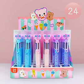 24PCS - Butterfly Sequin Color Ballpoint Pens