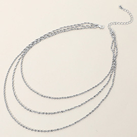 Secret Box_Triple Rope Chain Layered Necklace