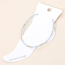 Faceted Beaded Anklet