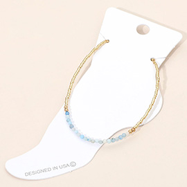 Faceted Beaded Anklet