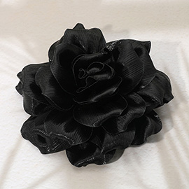 Metallic Fabric Flower Pin Brooch / Hair Clip / Hair Band / Bracelet