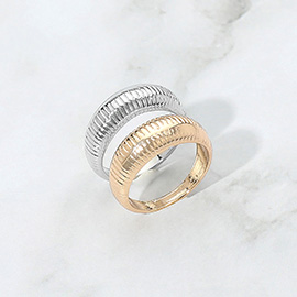 2PCS - Textured Dome Band Rings