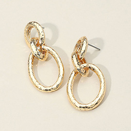 Textured Metal Link Earrings