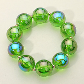 Chunky Iridescent Ball Beaded Bracelet