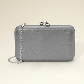 Plain Shimmer Evening Clutch Bag / Crossbody Bag