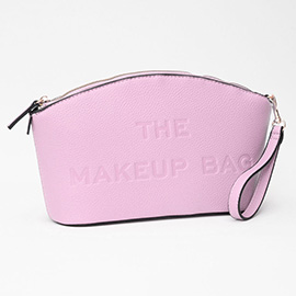 Faux Leather THE MAKE UP BAG Message Pouch Bag / Beauty Organizer Bag