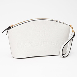 Faux Leather THE MAKE UP BAG Message Pouch Bag / Beauty Organizer Bag