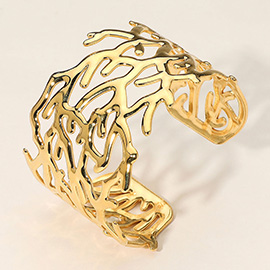 SECRET BOX_Stainless Steel Abstract Cutout Cuff Bracelet