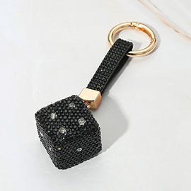 Bling Studded Dice Keychain / Bag Charm