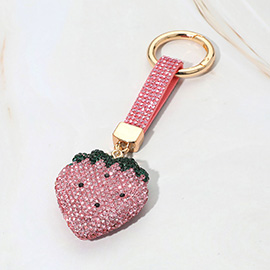 Bling Studded Strawberry Keychain / Bag Charm