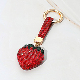 Bling Studded Strawberry Keychain / Bag Charm