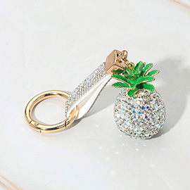 Bling Studded Pineapple Keychain / Bag Charm