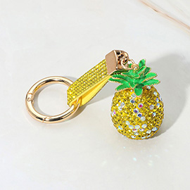 Bling Studded Pineapple Keychain / Bag Charm