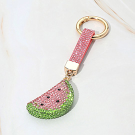 Bling Studded Watermelon Keychain / Bag Charm