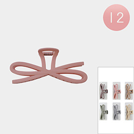 12PCS - Matte Bow Hair Claw Clips
