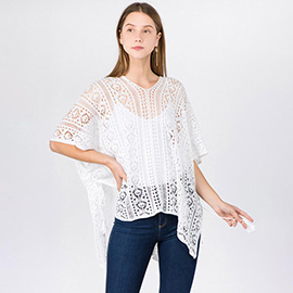 Boho Crochet Tassel Poncho Top