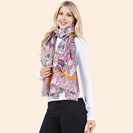 Lightweight Big Floral Pattern Casual Scarf