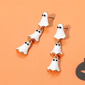 Triple Halloween Ghost Drop Earrings