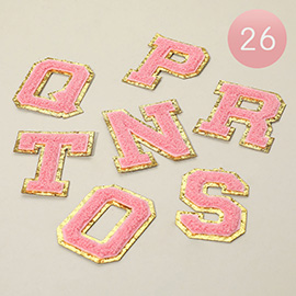 26PCS - Iron On Decorative Monogram Applique Patch