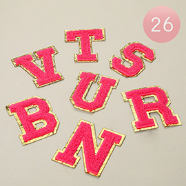 26PCS - Iron On Decorative Monogram Applique Patch