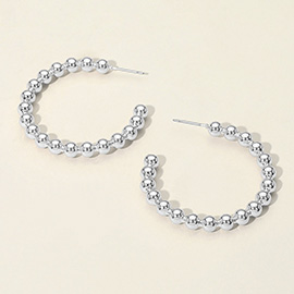 Metal Bubble Hoop Earrings