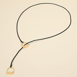 Lariat Waxed Cord Necklace