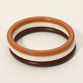 3PCS - Resin Multi Layered Bangle Bracelets