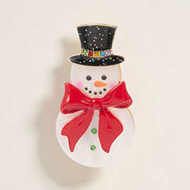 Holiday Snowman Pin Brooch