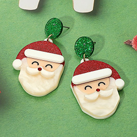Resin Santa Dangle Earrings