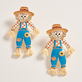 Whimsical Fall Scarecrow Earrings