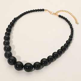 Graduated Pearl Beaded Necklace