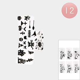 12PCS - Spooky Halloween Themed Hair Claw Clips