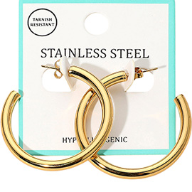 Stainless Steel Hoop Earrings