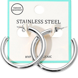 Stainless Steel Hoop Earrings