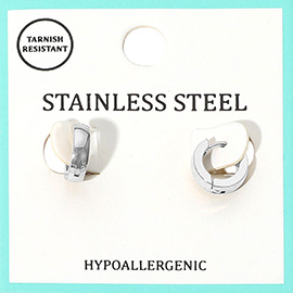 Stainless Steel Mini Huggie Hoop Earrings