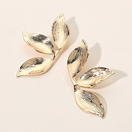 Stainless Steel Elegant Leaf Earrings