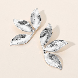 Stainless Steel Elegant Leaf Earrings